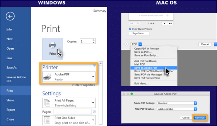 create pdf from microsoft word