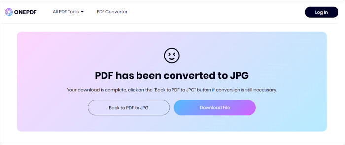 pdf changed to jpg with onepdf