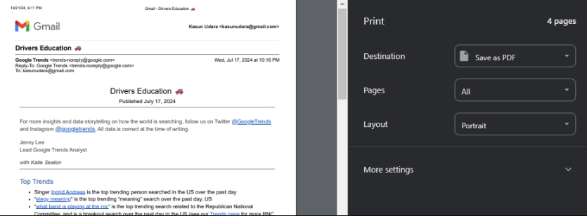 gmail save as pdf