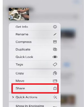 share button iphone