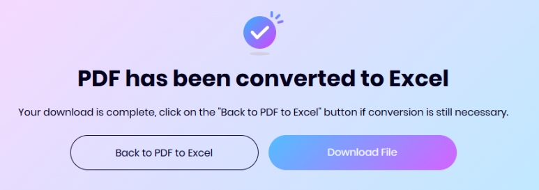 successfully convert pdf to excel