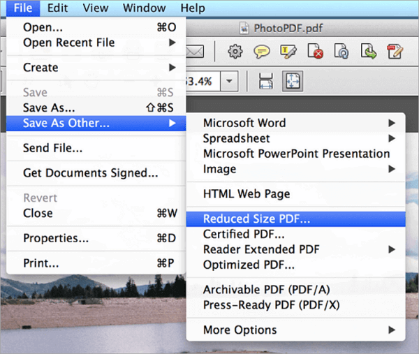 compress pdf with adobe