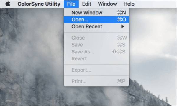 open pdf file with colorsync