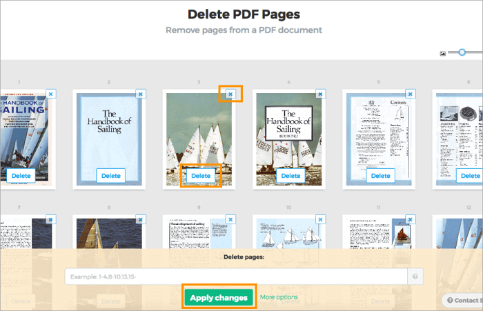 remove pdf pages sejda