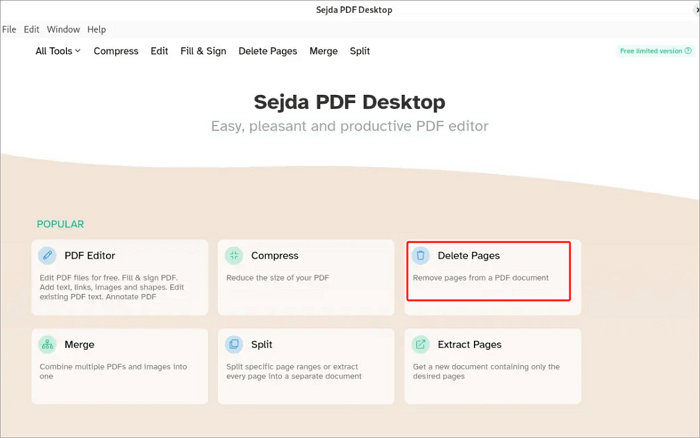 sejda pdf page remover